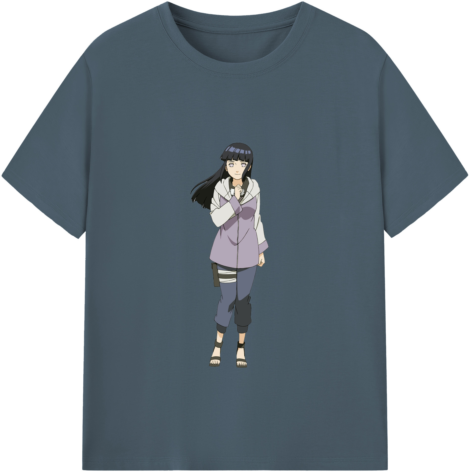 （画像用） NARUTO -ナルト- 日向ヒナタ Hyūga Hinata 綿100％半袖Tシャツ（フロントプリント）